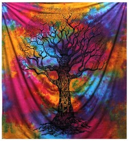 Bavlnená prikrývka na posteľ - Zimný Strom (dvojlôžková)