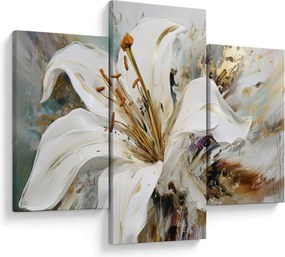 Obraz - Abstrakcia s ľaliou (90x60 cm)