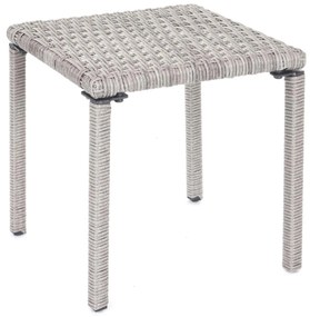 Set 2 záhradných lehátok HWC-E27, polyratan, sivé vankúše - tmavo sivá