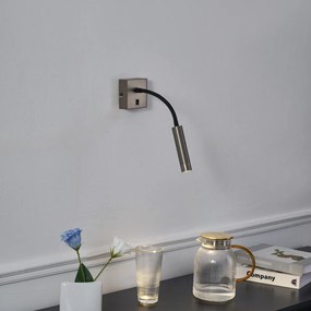 Moderné nástenné svietidlo Gunmetal s portom USB-C - Gosna