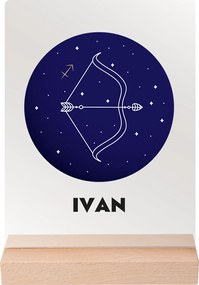 ČistéDrevo Vaše znamenie s menom na akrylovom skle - svetlý stojan Zvolte znamení zvěrokruhu: Rak