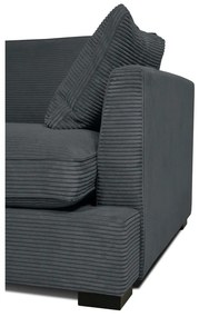 Sivá menčestrová pohovka 132 cm Mobby – Scandic