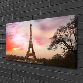Obraz na plátne Eiffelova veža architektúra 120x60 cm