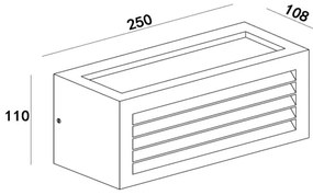 Lucide 27853/01/30 - Vonkajšie nástenné svietidlo DIMO 1xE27/18W/230V