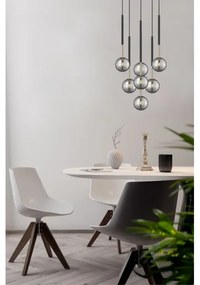 Zuma Line P0574-07F-SDFZ - Luster na lanku ARCTURUS 7xG9/4W/230V čierna