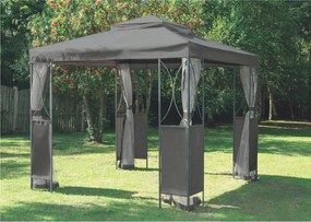 Garden Line ALTANA / ZÁHRADNÝ PAVILÓN S MOSKYTIÉROU ŠEDÁ 2,5 x 2,5 x 2,7 M *3989