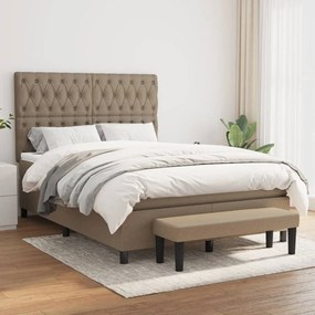 Boxspring posteľ s matracom sivohnedý 140x190 cm látka 3136833