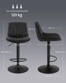 Set dvoch barových stoličiek LJB181BH01 (2ks)