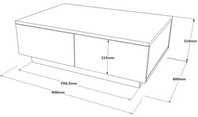 Konferenčný stolík Ladislava 17 (Strieborná + Antracitová). Vlastná spoľahlivá doprava až k Vám domov. 1072572