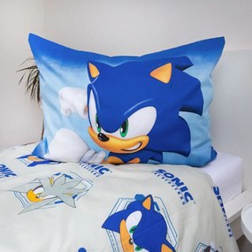 Modrá detská obliečka na jednolôžko z mikrovlákna 140x200 cm Sonic – Jerry Fabrics