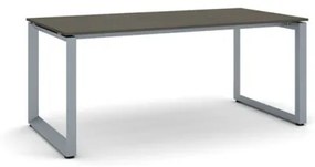 Kancelársky stôl PRIMO INSPIRE, sivostrieborná podnož, 1800 x 900 mm, wenge
