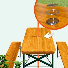 Pivný set KLASIK, 170cm, prírodná hnedá Casaria