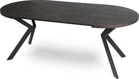 Jedálenský rozkladací stôl LUKAS 100/250 cm čierny