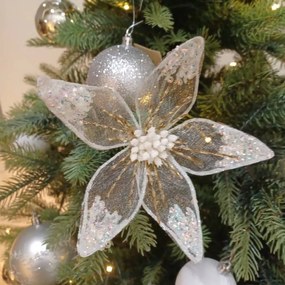 DECOLED Květ, prům. 20 cm, bílá