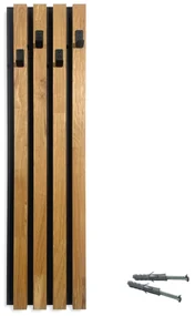 Dekorstudio Drevený vešiak na stenu Lamele 98cm Modul B 24cm