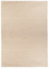 Krémovobiely obojstranný vonkajší koberec z recyklovaného plastu Green Decore Solitaire, 90 x 150 cm
