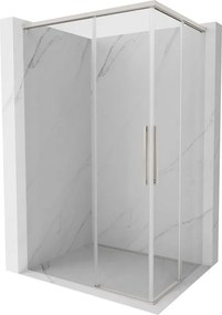 Mexen Rox, Duo posuvný sprchový kút 80 x 75 cm, 8mm číre sklo, oceľový profil, 8C2D-080-075-97-00