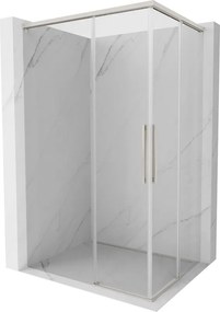 Mexen Rox, Duo posuvný sprchový kút 80 x 75 cm, 8mm číre sklo, oceľový profil, 8C2D-080-075-97-00