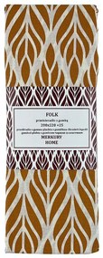 Napínacia plachta Folk bavlna ecru/horčicová 220x200 + 25 Merkury Home