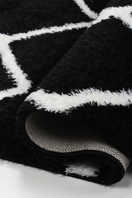 Koberec Boho 613 BLACK/CREAM rozmery koberec: 80x150 cm