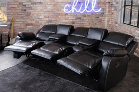 Sedacia súprava Relax 42813 Hollywood 3-sedenie Čierna  - Komfort-nábytok