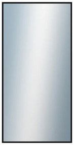 DANTIK - Zrkadlo v rámu, rozmer s rámom 50x100 cm z lišty Hliník čierna lesklá (7269016)