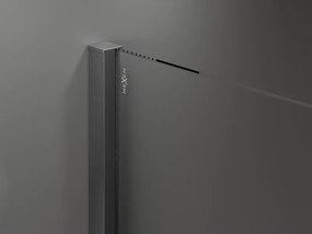 Mexen Velar, sprchový kút s posuvnými dverami 110(dvere) x 100(stena) cm, 8mm číre sklo, grafitová matná, 871-110-100-01-66