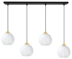 Závesné svietidlo Costa, 4x biele sklenené tienidlo, b/g