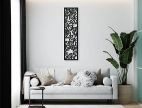 drevko Moderný obraz na stenu Oáza kvetov Rozmer obrazu: 65 x 17 cm, Farba dekorácie: Čierna