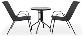 Balkónový set Capri 60 cm + 2x kovová stolička Ramada