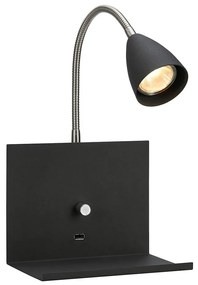 Markslöjd 107141 - Stmievateľné nástenné svietidlo s USB LOGI 1xGU10/7W/230V