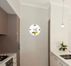 Biele nástenné hodiny do kuchyne