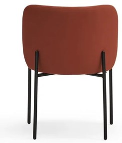 Červené čalúnené jedálenské kreslá v súprave 2 ks Mogi – Teulat