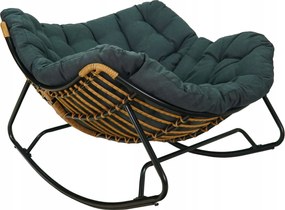 Záhradné hojdacie kreslo na terasu, do obývačky zelené ELTON