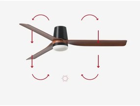 FARO 33831-1TW-LED Stmiev. ventilátor PUNT TUB M LED/18W/230V 3000/4200/6500K +DO