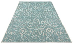 Tyrkysovo-béžový vonkajší koberec NORTHRUGS Hatta, 70 x 140 cm