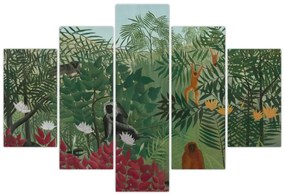 Obraz - Henri Rousseau, Tropical Forest with Monkeys, reprodukcia (150x105 cm)