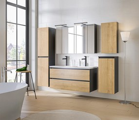 Comad Kúpeľňová skrinka závesná horná Monako Grey Oak 40 sivá/dub hamilton
