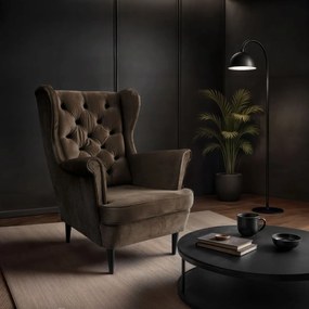 KRESLO UŠIAK BRUNO 2 CHESTERFIELD ROYAL VELVET 196