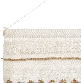 Bavlnená nástenná dekorácia so strapcami béžová BAZDAN Beliani