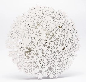 DECOLED Drevené dekorácie snehové vločky s LED svetlami, 26x29x3,2 cm