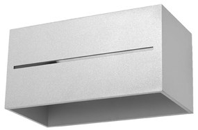 Nástenné svietidlo Lobo Maxi, 1x sivé kovové tienidlo