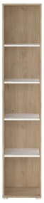 Knižnica v dekore duba v bielo-prírodnej farbe 41x205 cm Sign – Tvilum
