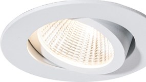 Sada 6 zapustených bodových svetiel biela 6,8 cm vrátane LED 750 lm stmievateľné IP23 - Gaius