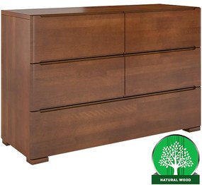 Komoda drevená buk 5s Skandica Sparta Orech