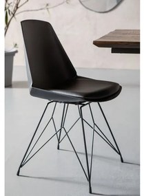 Wire stolička čierna