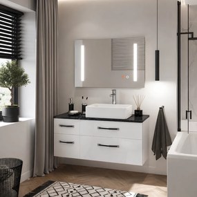Kúpeľňový nábytok Euphoria EUP P 90L/0/W/W/0/BK/MB