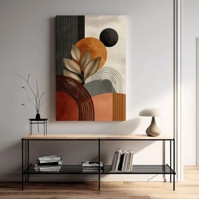 Obraz na plátne Béžovo-hnedé Tvary - Geometrický Motív