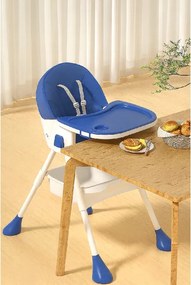 Stolička na kŕmenie KDK03 4v1 modrá + košík a kolieska ZDARMA