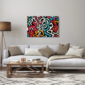 Obraz grafické abstrakcie (90x60 cm)